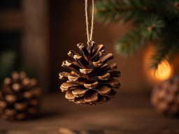 Pinecone ornament in warm light thumbnail